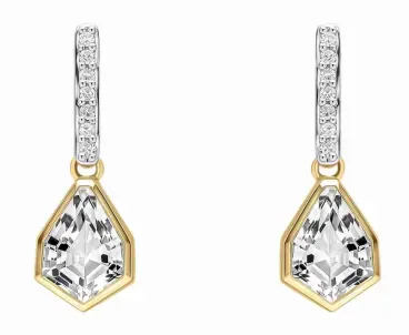 Boucles d Oreilles  Éclat Céleste  - Or 9K, Topaze Blanche et Diamants