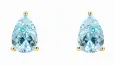 Boucles d oreilles topaze bleue véritable et or jaune 375 carats - éclat d azur