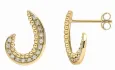 boucles d oreilles diamant et or jaune 375 carats