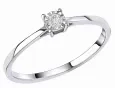 Bague solitaire diamant en or blanc 375 alliance femme élégante et éternelle