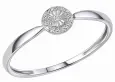 Bague en or blanc 375 diamant véritable solitaire femme élégant et moderne