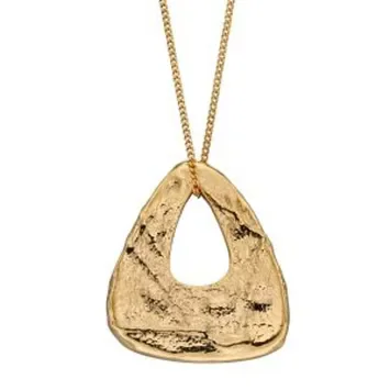 Collier pour femme en argent massif 925 recouvert d'un placage en or jaune 18 carats avec une chaîne fine et brillante.