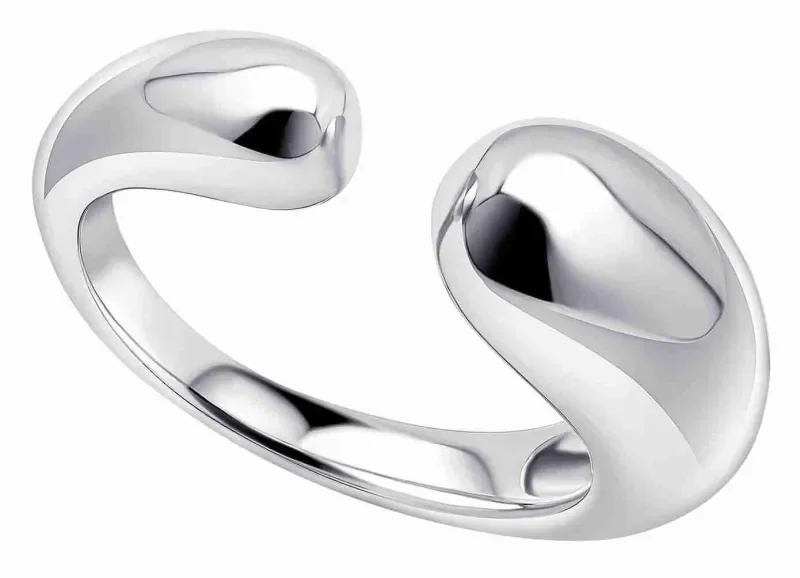 Bague en forme ouverte en argent 925 pour femme