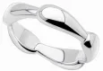 Bague en forme de larme allongée en argent 925 pour femme