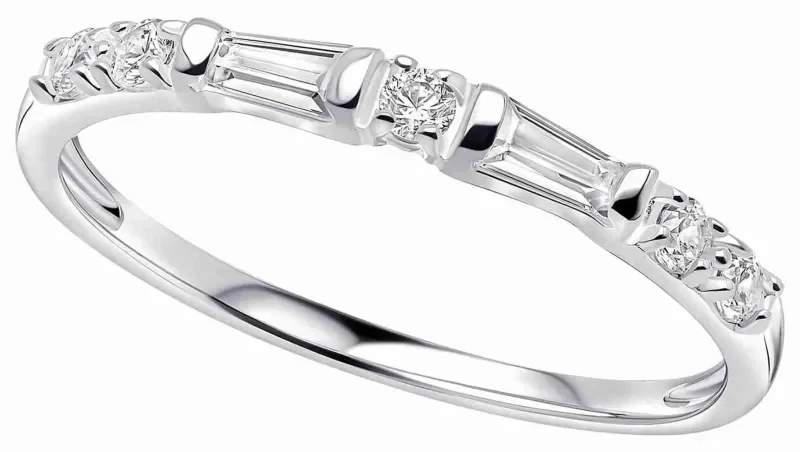 Bague éternité moderne et élégant zirconiums en argent 925 pour femme