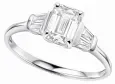 Bague moderne et élégant zirconiums en argent 925