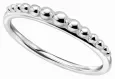 Bague perles graduées en argent 925 bijou femme design moderne et élégant