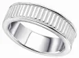 Bague tournante découpe rayure en argent massif 925 unisex