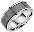 Bague tournante au design brossé en argent massif 925 unisex