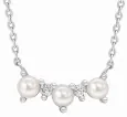 Collier perle et zirconiums en argent 925 bijou femme élégant et intemporel