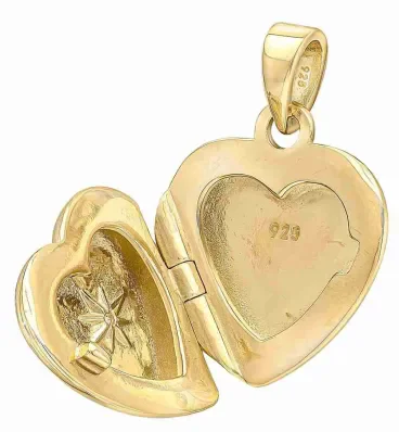 Collier cœur étoilé porte photo plaqué or en argent 925 bijou femme personnalisable