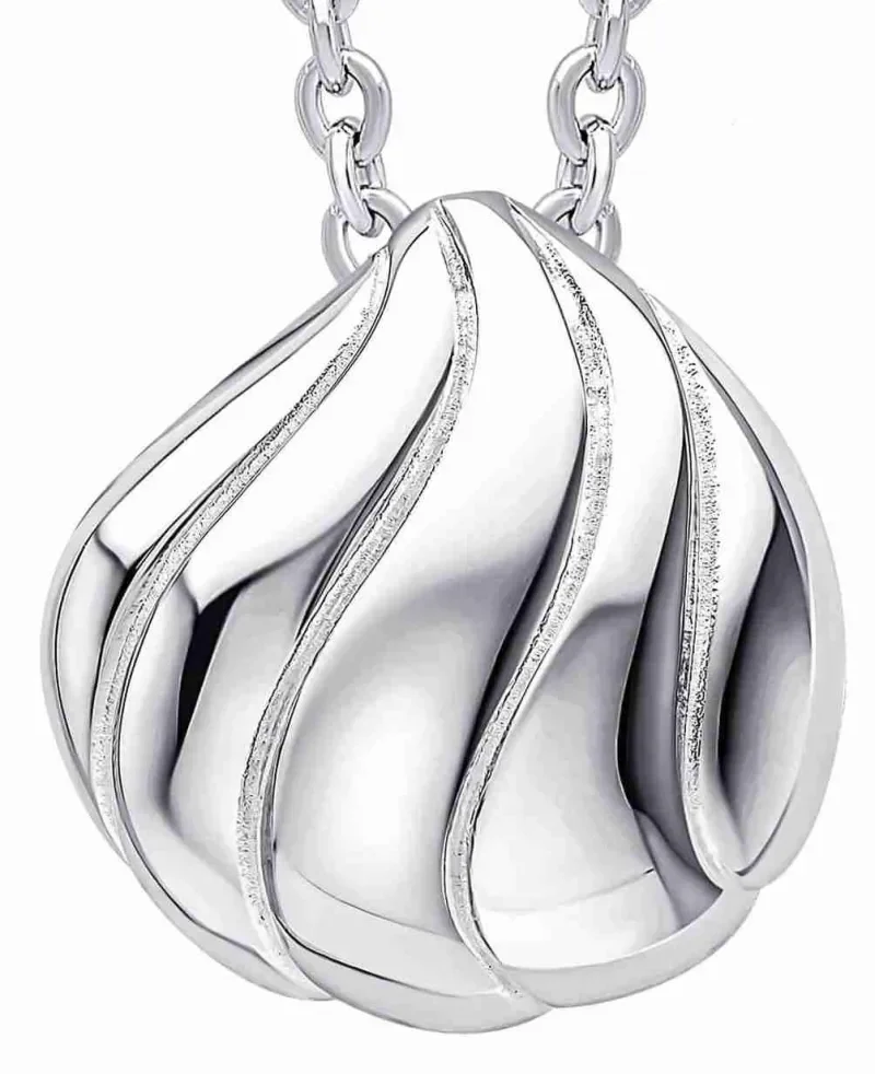 Collier vagues en dégradé argent 925 massif bijou femme design océan