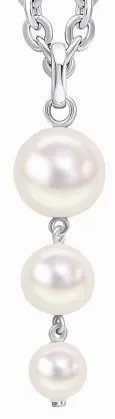 Collier dégradé de perles d'eau douce en argent 925 bijou femme élégant