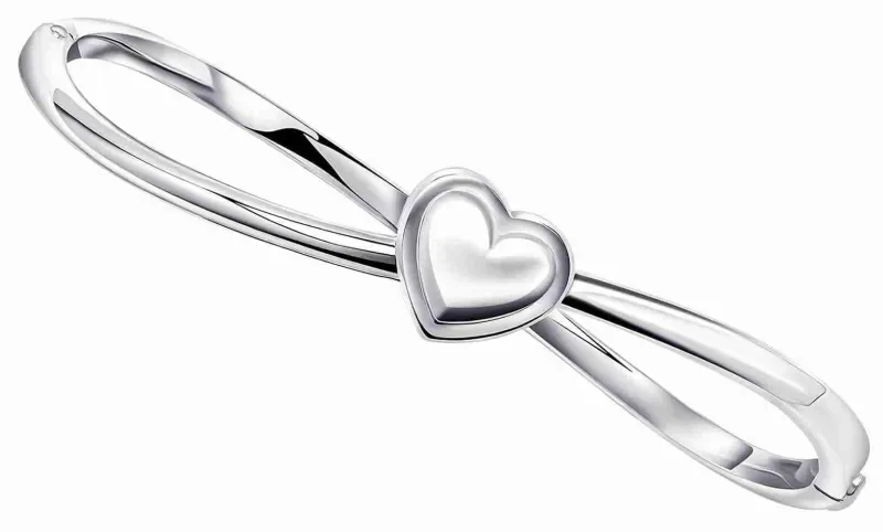 Bracelet rigide petit cœur argent 925 femme romantique