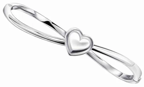 Bracelet rigide petit cœur argent 925 femme romantique