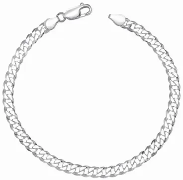 Bracelet unisexe en argent 925 avec mailles entrelacées tendance, finition brillante et fermoir robuste sur fond neutre.