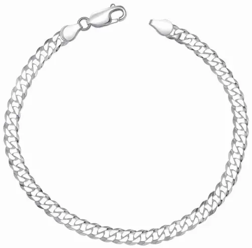 Bracelet unisexe en argent 925 avec mailles entrelacées tendance, finition brillante et fermoir robuste sur fond neutre.