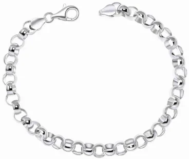 Bracelet fin et brillant pour femme en argent 925, design tendance et chic avec fermoir sécurisé sur fond blanc.