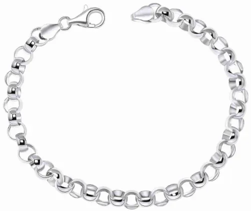 Bracelet fin et brillant pour femme en argent 925, design tendance et chic avec fermoir sécurisé sur fond blanc.