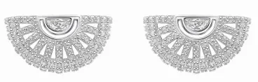 Boucles d'oreilles pour femme en argent massif 925 serties de pierres de zirconium étincelantes.