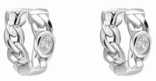 Boucles d'oreilles éclat zirconium céleste pour femme en argent massif 925 avec pierres brillantes.