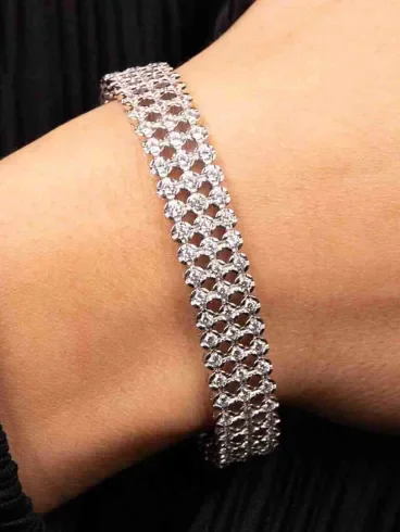 Bracelet zirconium blanc en argent 925