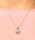 Collier solis ✨ pendentif zircon sur argent 925 plaqué or 18 carats