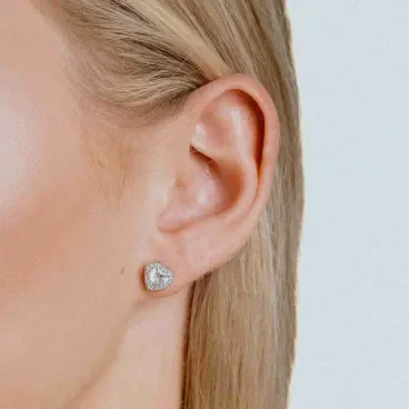 Boucles d oreilles cœur  éclat d amour  - argent massif 925