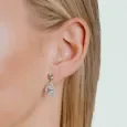 Boucles d oreilles  éclat pur  en argent 925