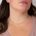 Collier femme aura dorée