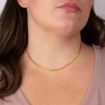 Collier femme aura dorée