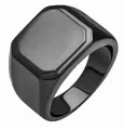 Bague homme éclat lunaire en argent 925 Rhodié chevalière céleste