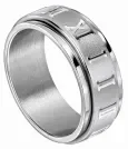 Bague chiffres romains aeterna en acier chirurgical bijou intemporel