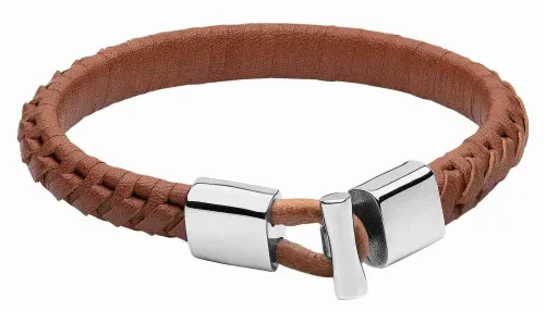 Bracelet jonc rigide en acier inoxydable serti d'oxydes de zirconium effet diamant