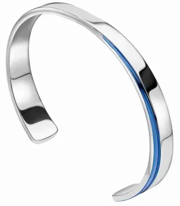 Gourmette pour homme en acier inoxydable 316L avec maillons plats polis et brillants