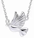 Collier hirondelle en argent massif 925 bijou femme