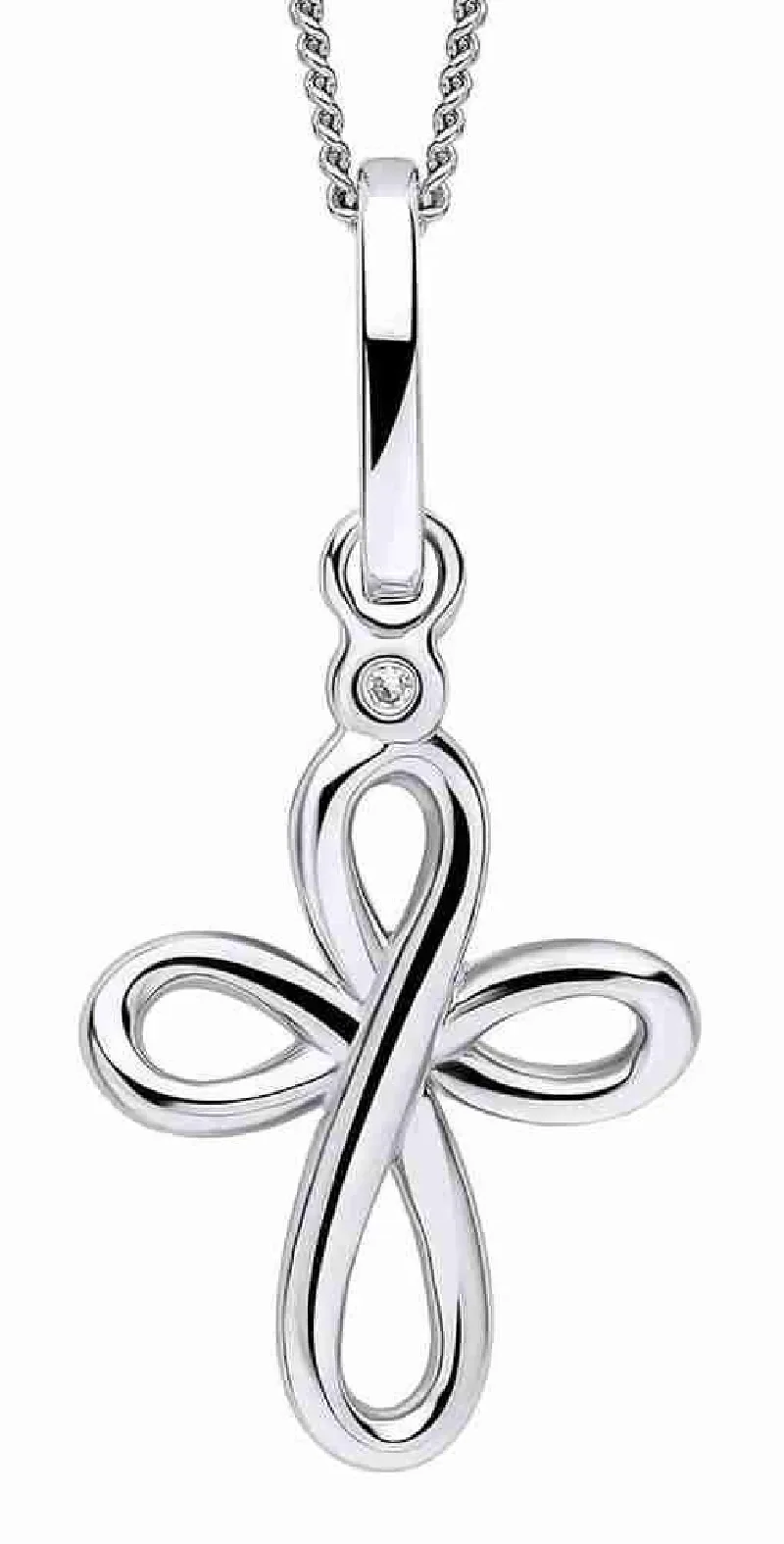 Collier croix en argent 925 unisexe bijou épuré