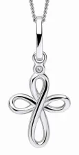 Collier croix en argent 925 unisexe bijou épuré