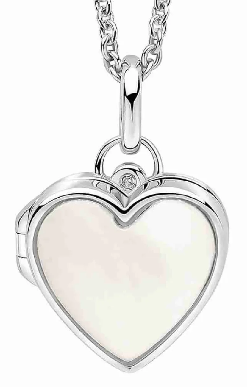 Collier cœur femme en argent 925 diamant véritable