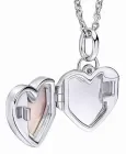 Collier cœur femme en argent 925 diamant véritable