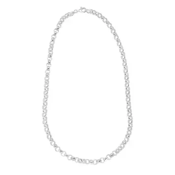 Collier pour femme en argent massif 925 au design minimaliste et moderne avec finition polie brillante.