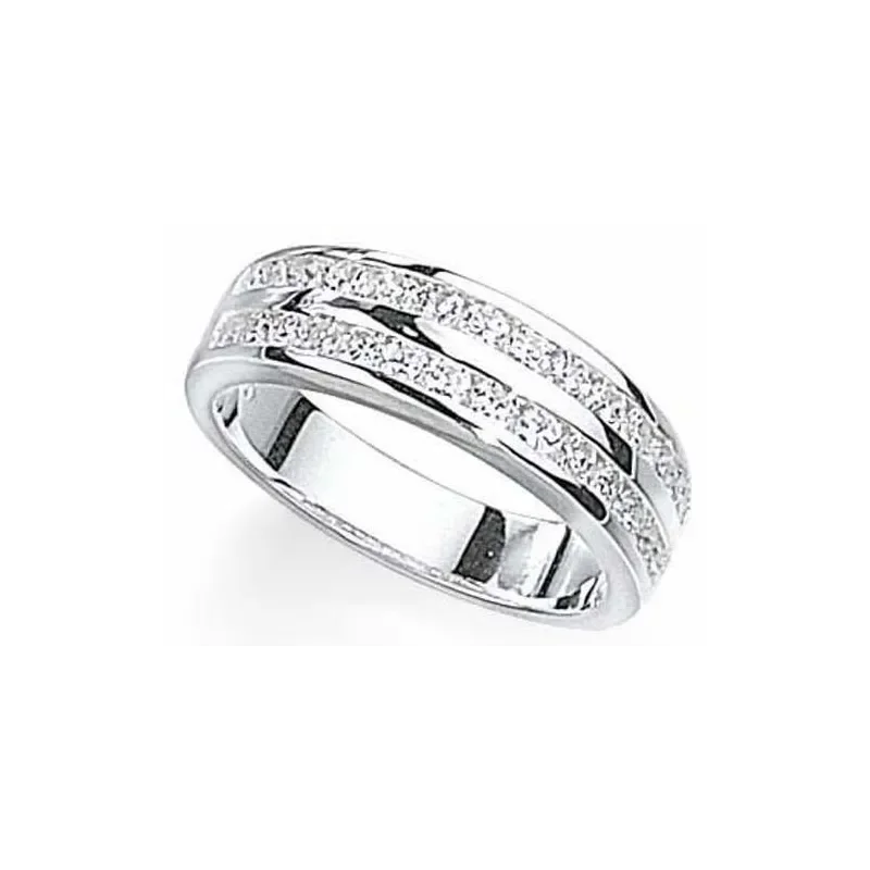 Bague entrelacs sculptural en argent massif 925