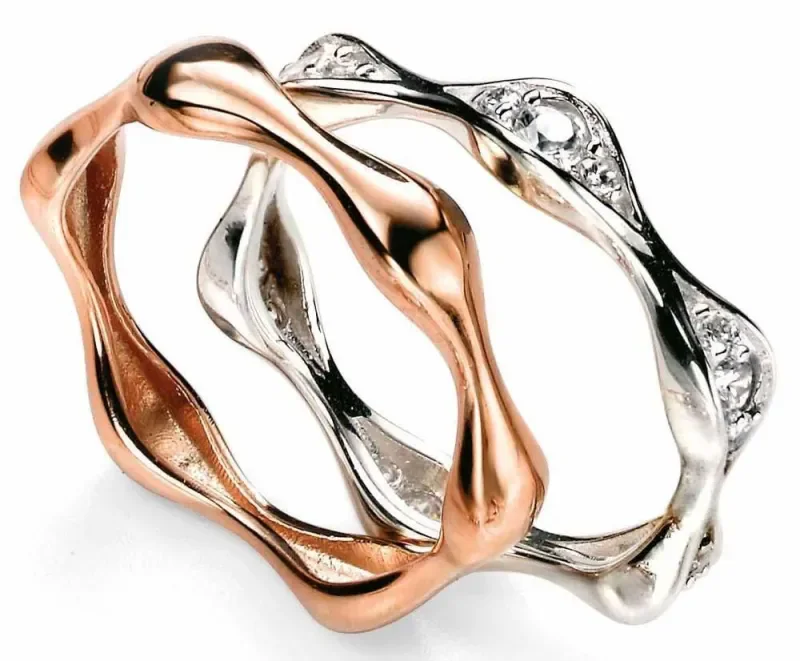 Bague solstice bicolore ajustable