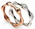 Bague solstice bicolore ajustable