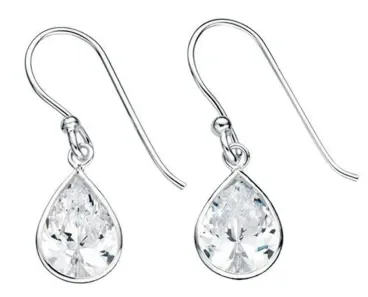 Boucle d'oreille zirconia en argent 925/1000